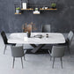 Designer Style 1/5/7 Pieces Dining Set Sintered Stone Dining Table with Leather Chairs Clearhalo 'Dining Room Sets' 'Dining Tables & Seating' 'dining_room_set' 'furn' 'furn_dining_room_set' 'Furniture' 'furniture_dining_room_set' 'Kitchen & Dining Furniture' 'kitchen&dining_furn' 'kitchen' 1200x1200_98f11fcd-f606-4443-bddd-4cd2b362a67c