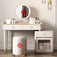 Glam Makeup Vanity Desk Slate Top Dressing Table With 3 Storage Drawers Clearhalo 'Bedroom Furniture' 'furn' 'furn_makeup_vanities' 'Furniture' 'Makeup Vanities' 'makeup_vanities' 1200x1200_98f29c71-f220-46e7-9028-0b33d64c8723