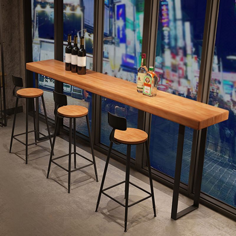 Tavolo da pub moderno altezza in legno massiccio tavolo da bar rettangolo per interno