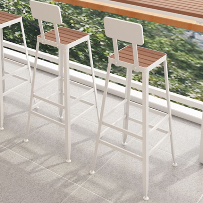 Contemporary Style Counter Stool Square Wood Bar Stool with Footrest Clearhalo 'Bar Furniture' 'Bar Stools' 'bar_stools' 'furn' 'furn_bar_stools' 'Furniture' 'Kitchen & Dining Furniture' 1200x1200_98f41326-b356-4c02-849d-3d53590d72f0
