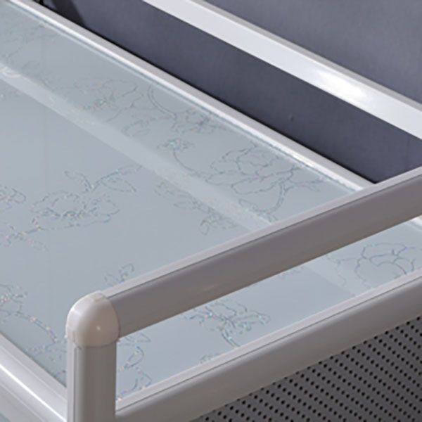 Aparador de metal con puertas de vidrio Servidor de comedor moderno para el hogar