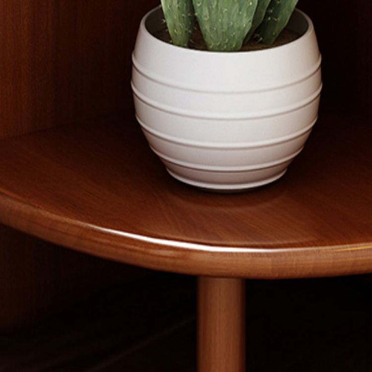 Coffre d'accent en bois massif à 5 niveaux coffre de rangement d'angle triangle de 63 "de haut