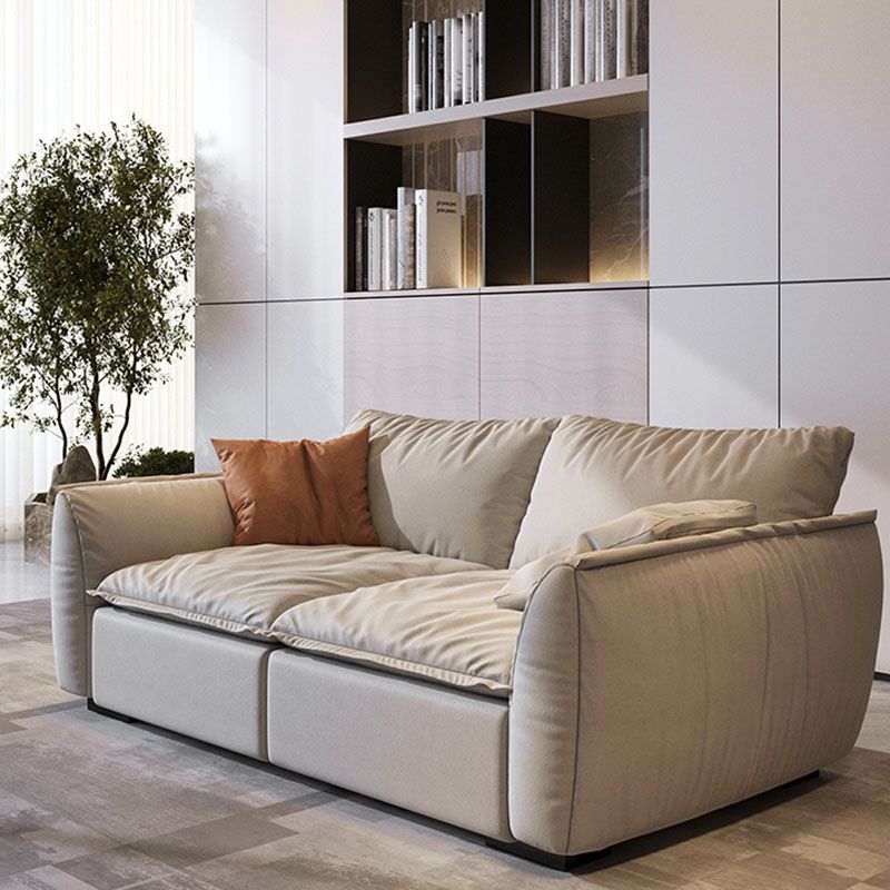 Stain Resistant Stationary Slipcovered Faux Leather Cushions Settee Clearhalo 'furn' 'furn_sofas' 'Furniture' 'Living Room Furniture' 'Sofa' 'sofas' 1200x1200_98fa4245-f443-407d-be14-80d8dbe82653