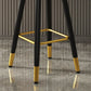 Silla contemporánea del mostrador de la sala de estar de la imitación de cuero de los taburetes de bar de las piernas del metal