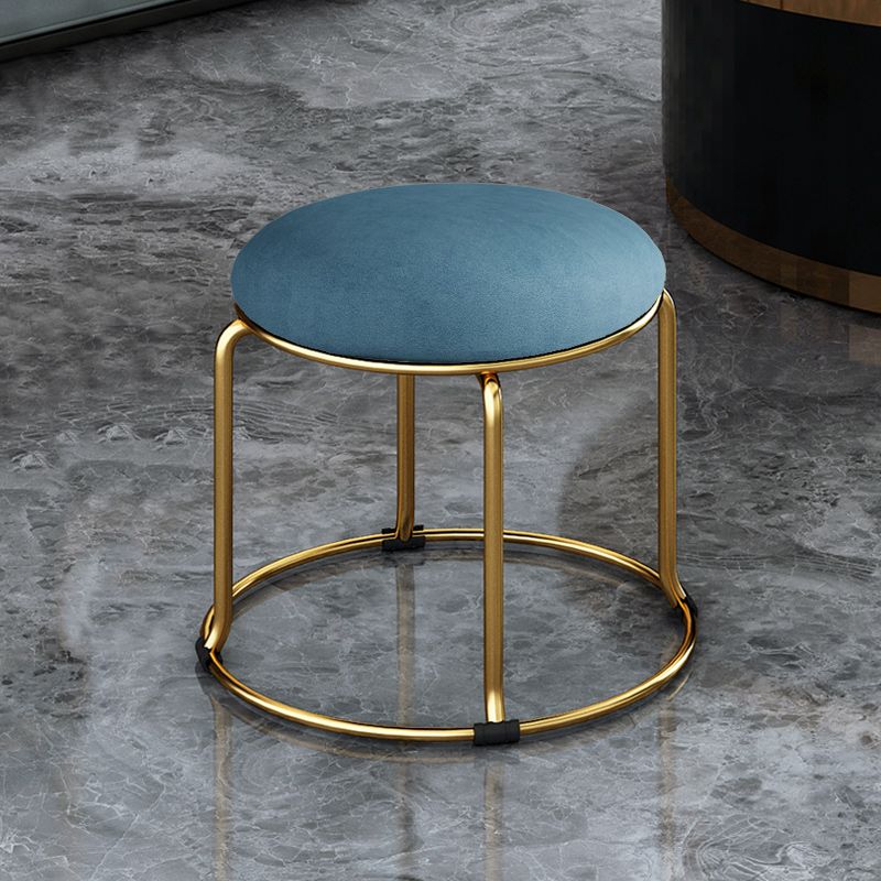 Fabric Round Pouf Plain Fade Resistant Metal Frame Contemporary Pouf Clearhalo 'furn' 'furn_ottomans_poufs' 'Furniture' 'Living Room Furniture' 'Ottomans & Poufs' 'ottomans_poufs' 1200x1200_98fc2ec6-51b4-4954-b733-77d31d9545f1