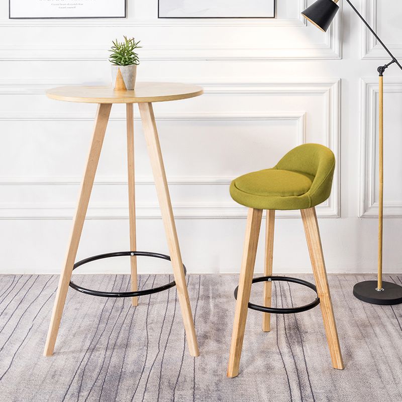 1/3 Pieces Modern Style Solid Wood Round Pub Table with High Stools