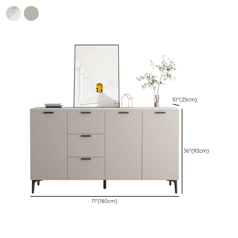 Contemporary Sideboard Cabinet Solid Wood Sideboard Table with Doors for Dining Room Clearhalo 'buffet_sideboard' 'Buffets & Sideboards' 'furn' 'furn_buffet_sideboard' 'Furniture' 'Kitchen & Dining Furniture' 1200x1200_99000498-07b9-4c2e-b23c-e125f083bc5d