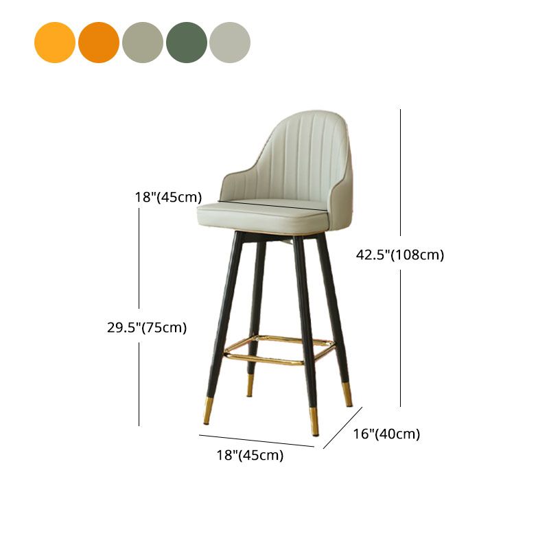 Nordic Style Barstool with PU Leather Seats Counter Stools, Set of 2 Clearhalo 'Bar Furniture' 'Bar Stools' 'bar_stools' 'furn' 'furn_bar_stools' 'furniture_bar_stools' 'Kitchen & Dining Furniture' 'kitchen&dining_furn' 'kitchen' 'kitchen_furn' Furniture' 1200x1200_9900ed3c-05de-4c62-ae58-786a13143b25