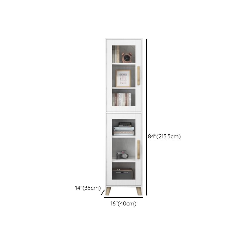 Engineered Wood Standard Bookshelf Modern White Bookcase with Shelves Clearhalo 'Bookcases' 'furn' 'furn_bookcases' 'Furniture' 'Office Furniture' 1200x1200_99024893-8781-4841-971d-36fbaa4f3a35