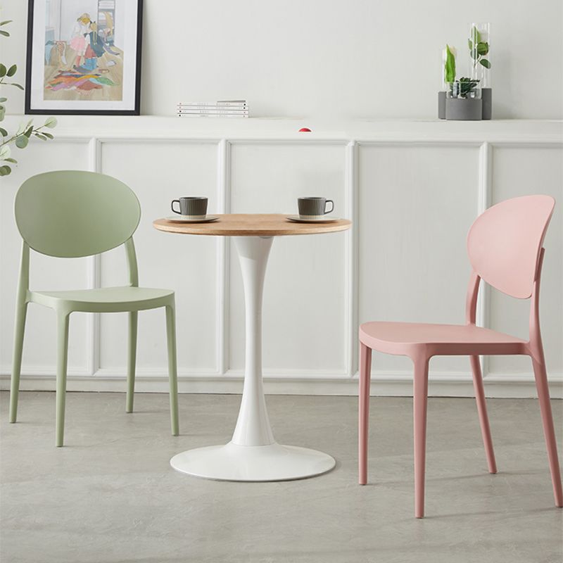 Scandinavian Plastic Armless Chair Indoor-Outdoor Open Back Chair Clearhalo 'Dining Chairs' 'Dining Tables & Seating' 'dining_chair' 'furn' 'furn_dining_chair' 'Furniture' 'furniture_dining_chair' 'Kitchen & Dining Furniture' 1200x1200_99027e99-4ea8-4a99-8af8-09d497ec26bd