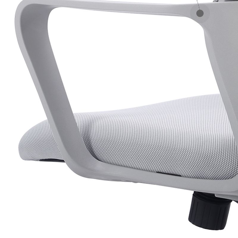 Chaise de bureau à bras fixe contemporaine chaise de tâche grise pour le bureau