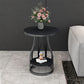 19"W Contemporary Corner Table Round Storage Accent Side Table Clearhalo 'Coffee & Accent Tables' 'End & Side Tables' 'end_side_tables' 'furn' 'furn_end_side_tables' 'Furniture' 'Living Room Furniture' 1200x1200_9903a7f5-e0bd-49ef-9ba2-b264672d81a0