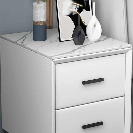 Modern Slate Top Night Table Bedroom 2 Drawers Night Stand with Legs Clearhalo 'Bedroom Furniture' 'furn' 'furn_night_stand' 'Furniture' 'night_stand' 'Nightstands' 1200x1200_9904bc53-d218-4ac9-a545-32536d1125af