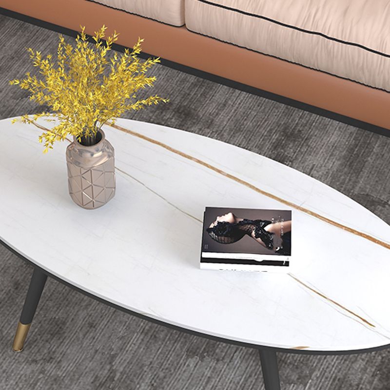 Slate Oval Coffee Table 4 Legs Base Type Single Cocktail Table Clearhalo 'Coffee & Accent Tables' 'Coffee Tables' 'coffee_tables' 'furn' 'furn_coffee_tables' 'Furniture' 'Living Room Furniture' 1200x1200_990518fd-ced4-4f1e-9a63-447fb94d7da5