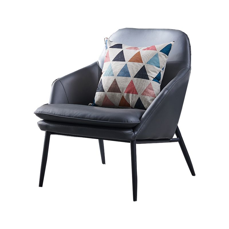 Mid-Century Modern Basic Four Leg Arm Chair Leather Accent Armchair for Living Room Clearhalo 'Accent Chairs' 'accent_chairs' 'Chairs & Seating' 'furn' 'furn_accent_chairs' 'Furniture' 'Living Room Furniture' 1200x1200_99055fb6-696f-416f-bacf-c529c0a4d676