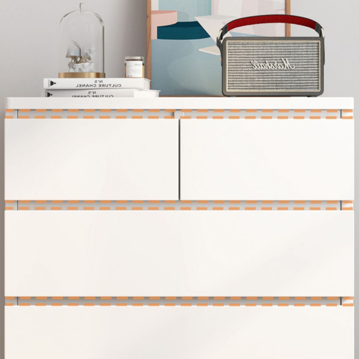 Houten moderne opbergkast dressoir verticaal dressoir zonder spiegel