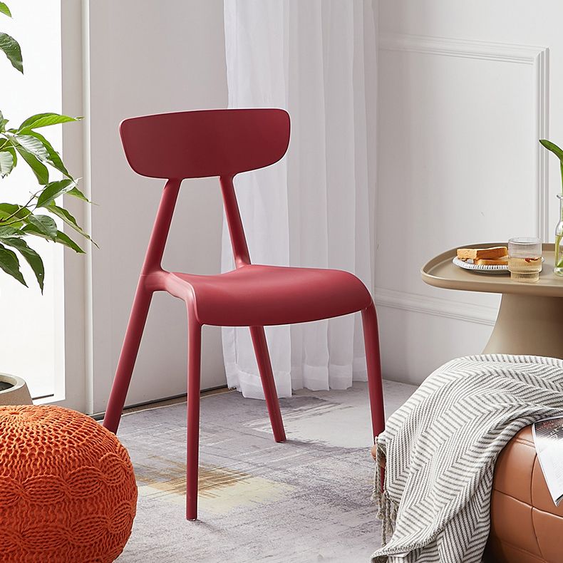 Home Contemporary Side Chair Open Back Plastic Armless Dining Room Chair Clearhalo ' kitchen&dining_furn' 'Dining Chairs' 'Dining Tables & Seating' 'dining_chair' 'Furniture' 'furniture_dining_chair' 'Kitchen & Dining Furniture' 'kitchen' 1200x1200_9905cae7-1662-4329-b28b-59b7ab5c683a