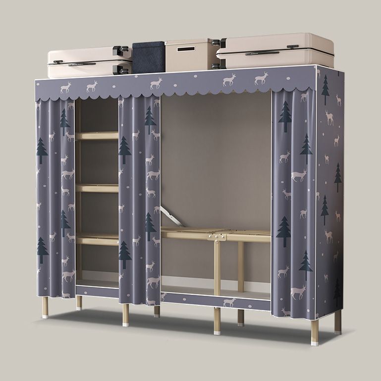 Hedendaagse stijl metalen garderobe doek staaf inbegrepen garderobe kast