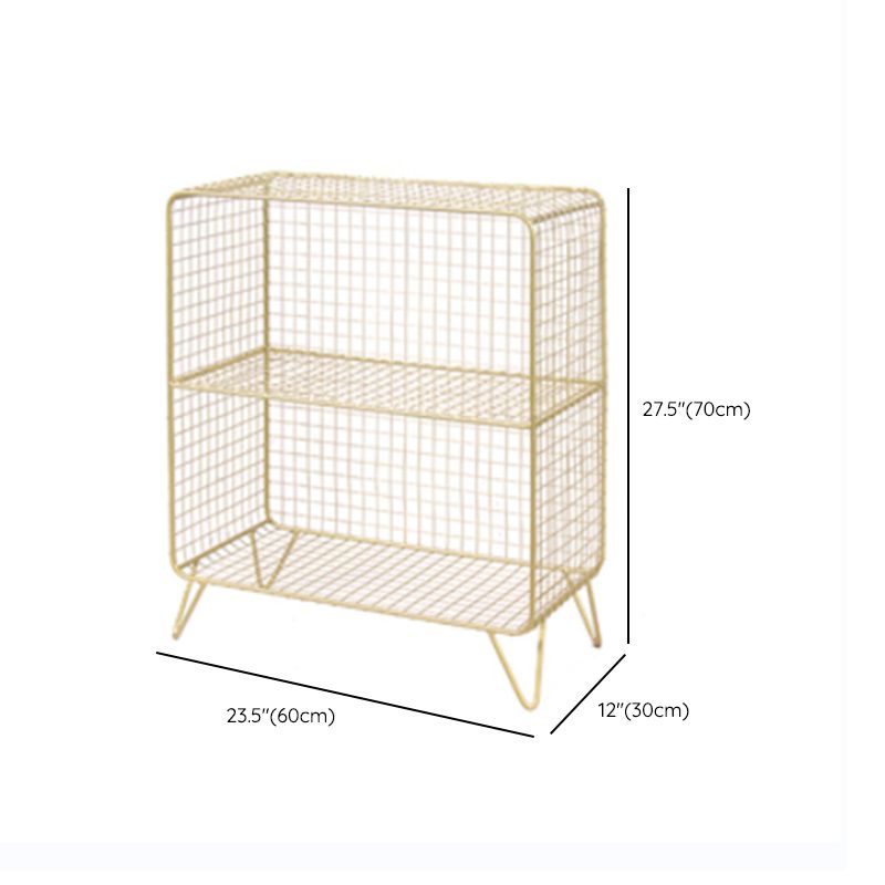 11" Wide Glam Shelf Bookcase Closed Back Gold Metal Bookcase Clearhalo 'Bookcases' 'furn' 'furn_bookcases' 'Furniture' 'Office Furniture' 1200x1200_990ac12f-30a9-460e-8312-533a221b7288