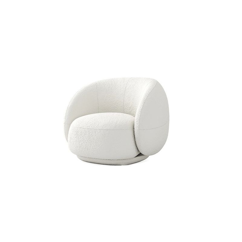 Contemporary Curved Wool Sofa Sloped Armed Sofa in White of 27.56" H Clearhalo 'furn' 'furn_sofas' 'Furniture' 'Living Room Furniture' 'Sofa' 'sofas' 1200x1200_990ba6e0-56df-4223-a451-25ba3ba5ab8a