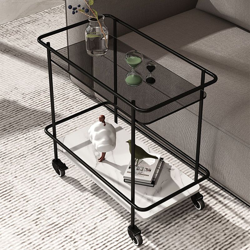 23.62" Tall 4 Legs Side Table Modernistic Metal Side End Snack Table Clearhalo 'Coffee & Accent Tables' 'End & Side Tables' 'end_side_tables' 'furn' 'furn_end_side_tables' 'Furniture' 'Living Room Furniture' 1200x1200_990c4116-43a1-4ed6-ace7-06c6984d8b76