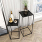 Square Metallic End Table Set Minimalist Frame Sofa Side Table