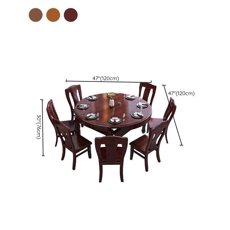 Traditional Oak Dining Table Extendable Dining Table for Kitchen Clearhalo 'Dining Tables & Seating' 'Dining Tables' 'dining_table' 'furn' 'furn_dining_table' 'Furniture' 'Kitchen & Dining Furniture' 1200x1200_991016c8-a453-46ae-a2bf-3261abbd0fa7