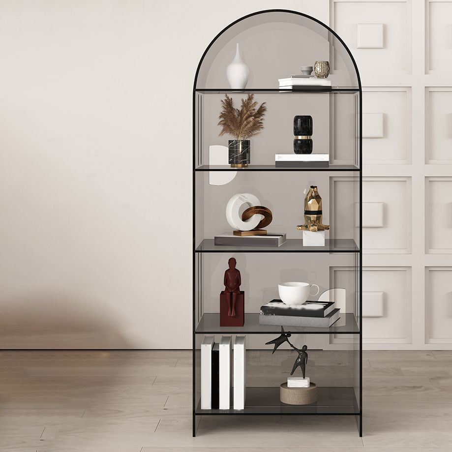 Acrylic Closed Back Standard Bookshelf Modern Style Bookcase