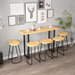 White and Black Glam Style Bar Table in Wood and Metal Milk Tea Shop Bar Table Clearhalo 'Bar Furniture' 'Bar Tables' 'bar_tables' 'furn' 'furn_bar_tables' 'Furniture' 'furniture_bar_tables' 'Kitchen & Dining Furniture' 1200x1200_991301da-2896-4f0d-a49c-101b34992ecd