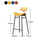 Industrial Armless Bar Stool Faux Leather Bar Chair with Metal Footrest Clearhalo 'Bar Furniture' 'Bar Stools' 'bar_stools' 'furn' 'furn_bar_stools' 'Furniture' 'Kitchen & Dining Furniture' 1200x1200_991503cb-f6ba-4738-bcc5-aeef4a09cc6e