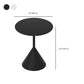 Mid-Century Modern Couchtisch mit Sockel aus Metall, runder Cocktailtisch