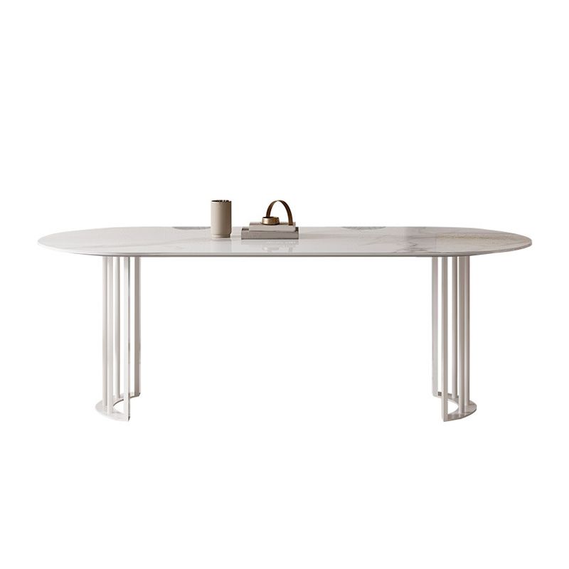 Simplicity Style Oval Double Furniture Stone Dining Table for Dining Room Clearhalo 'Dining Tables & Seating' 'Dining Tables' 'dining_table' 'furn' 'furn_dining_table' 'Furniture' 'furniture_dining_table' 'Kitchen & Dining Furniture' 'kitchen' 'kitchen_dining_table' 1200x1200_991742e9-8c41-40ab-b64b-23cdc0ac9e13