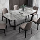 Industrial Gray Sintered Stone Top Dining Table Rectangle Shape Standard Dining Table for Kitchen Clearhalo ' dining_table' 'Dining Tables & Seating' 'Dining Tables' 'furn' 'furn_dining_table' 'Furniture' 'furniture_dining_table' 'Kitchen & Dining Furniture' 'kitchen&dining_furn' 'kitchen' 'kitchen_dining_table' 1200x1200_991933ba-6973-445a-ba3f-f8d4cd8eb6da