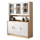 Glass Door Artificial Wood Sideboard Modern Server Cabinet with Storage for Dining Room Clearhalo 'buffet_sideboard' 'Buffets & Sideboards' 'furn' 'furn_buffet_sideboard' 'Furniture' 'Kitchen & Dining Furniture' 1200x1200_991a52ee-818a-4b9f-b69b-fb7e9bddce65