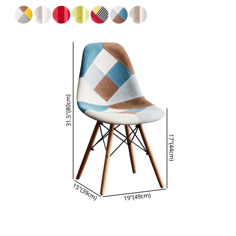 Wood Scandinavian Kitchen Dining Room Chair Solid Back Side Chair Clearhalo ' kitchen&dining_furn' 'Dining Chairs' 'Dining Tables & Seating' 'dining_chair' 'Furniture' 'furniture_dining_chair' 'Kitchen & Dining Furniture' 'kitchen' 1200x1200_991afeb9-e229-4f15-ab4b-f73774637444