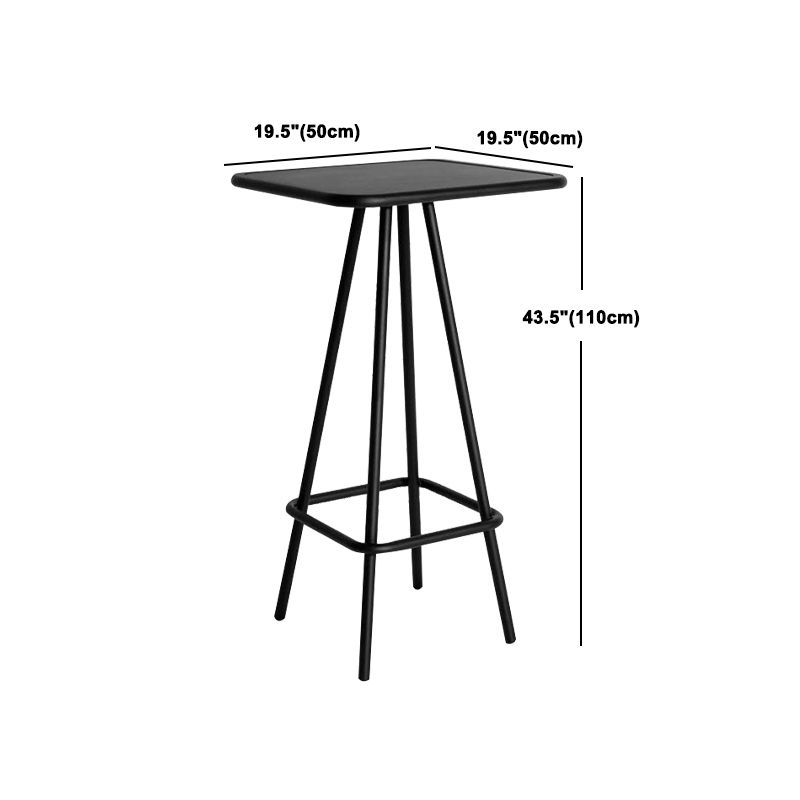 1/2/4 Pieces Modern Bar Set Matte Finish Metal Bar Stool and Table Set