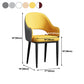 Scandinavian Meeting Room Open Back Arm Chair Matte Finish Leather Dining Chair Clearhalo 'Dining Chairs' 'Dining Tables & Seating' 'dining_chair' 'furn' 'furn_dining_chair' 'Furniture' 'Kitchen & Dining Furniture' 1200x1200_991cb3bb-5143-49b8-b860-dc747ed3bd22