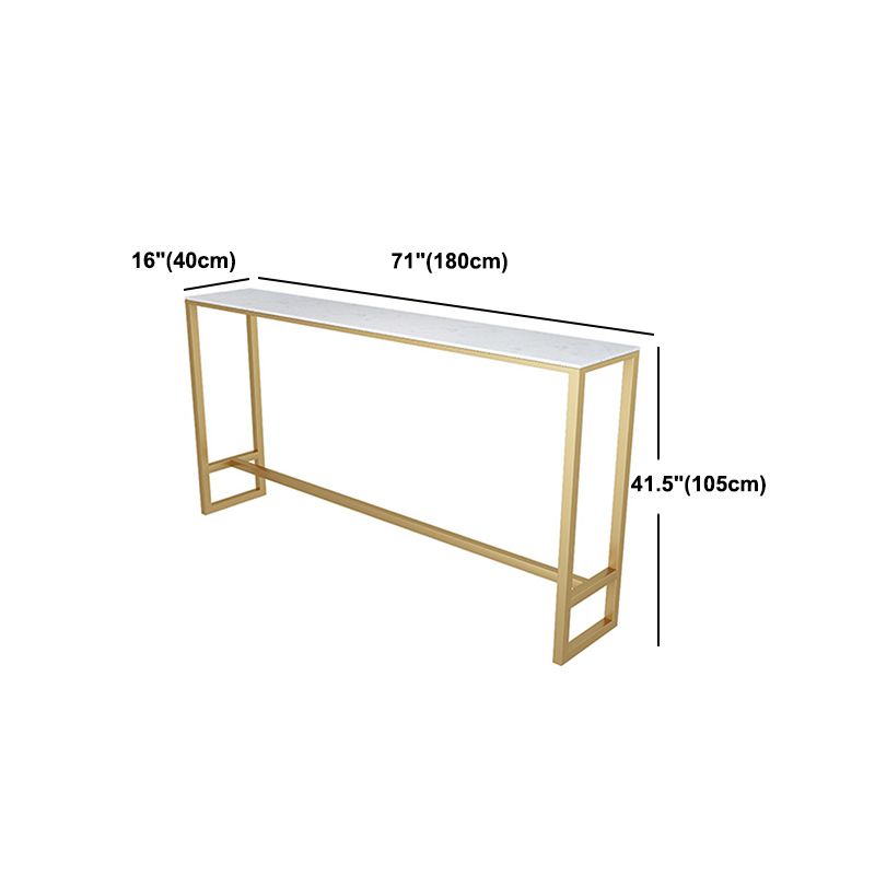 Stone Bar eettafel Glam -stijl rechthoekige staaftafel met schroefvoetstuk voor keuken