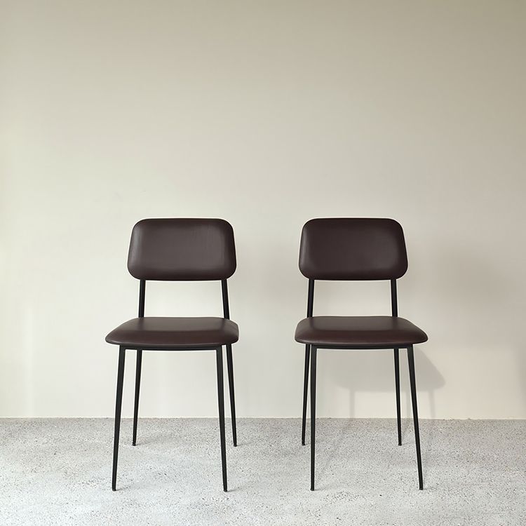 Eigentijdse zijstoel metalen open rug eetkamerstoel voor thuis