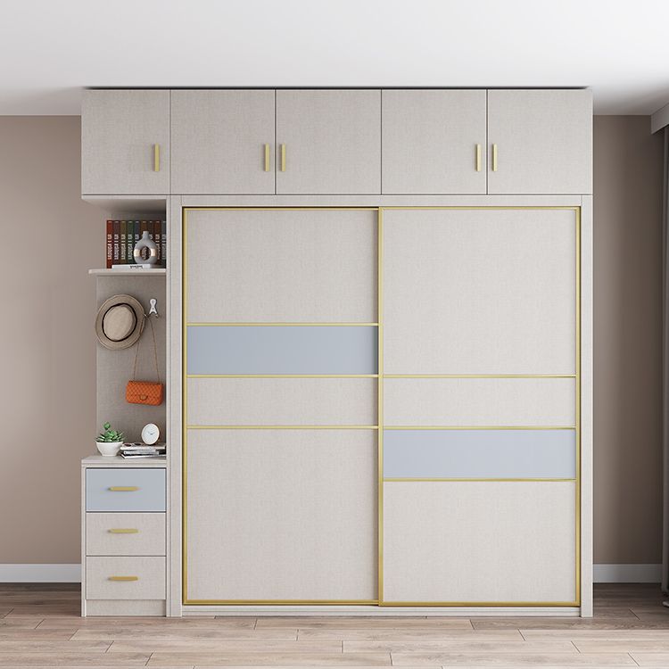 Sliding Wardrobe Closet with Shelves Contemporary Wardrobe Cabinet Clearhalo 'Armoires & Wardrobes' 'armoires_wardrobes' 'Bedroom Furniture' 'furn' 'furn_armoires_wardrobes' 'Furniture' 1200x1200_991df464-3d9c-42ff-8139-b561f7ae1c87