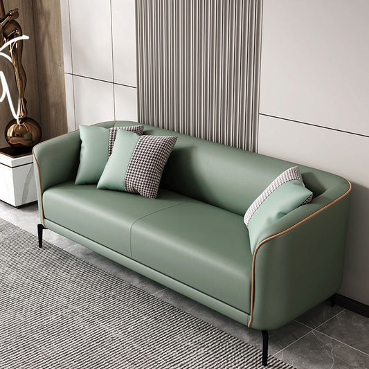 Faux Ledersofa Smoking -Arm -Sofa 25,98 "hoch für Wohnung, fleckresistent