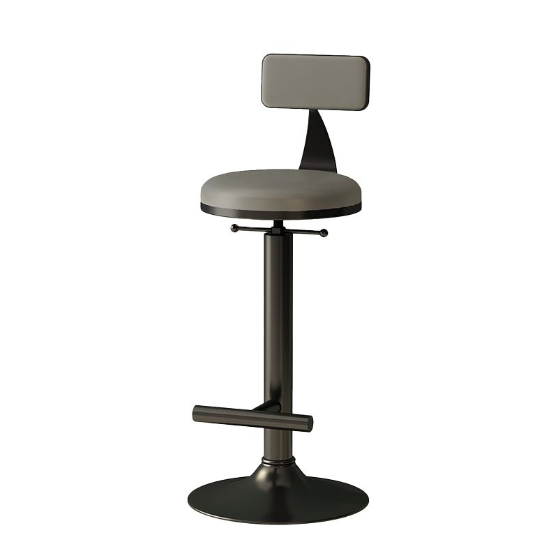 Industrial Armless Counter Stool Adjustable Bar Stool with Metal Base Clearhalo 'Bar Furniture' 'Bar Stools' 'bar_stools' 'furn' 'furn_bar_stools' 'Furniture' 'Kitchen & Dining Furniture' 1200x1200_991f2d24-10a1-446c-a118-32e2ebc5823f