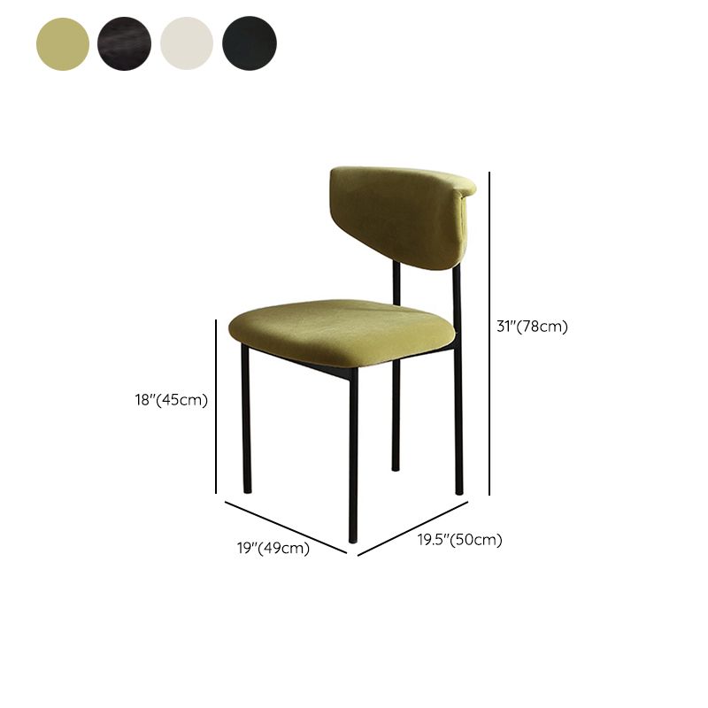 Kitchen Upholstered Armless Chair Industrial Open Back Dining Chair Clearhalo 'Dining Chairs' 'Dining Tables & Seating' 'dining_chair' 'furn' 'furn_dining_chair' 'Furniture' 'Kitchen & Dining Furniture' 1200x1200_991fc4f1-ff65-40ae-bb6d-31fcd93d0046