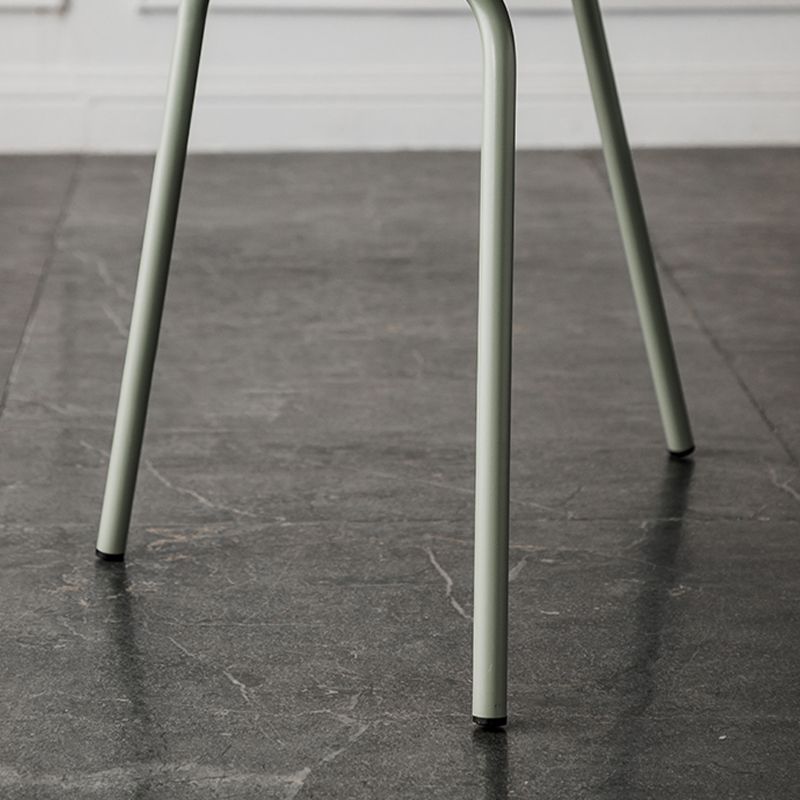 Modern Solid Back Side Chair Plastic Upholstered Armless Chair for Dining Room Clearhalo 'Dining Chairs' 'Dining Tables & Seating' 'dining_chair' 'furn' 'furn_dining_chair' 'Furniture' 'Kitchen & Dining Furniture' 1200x1200_991fd012-118a-4d4e-bf95-a3a66256cbf4