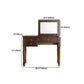 Solid Wood Vanity Dressing Table Traditional Flip-Top Makeup Vanity Desk