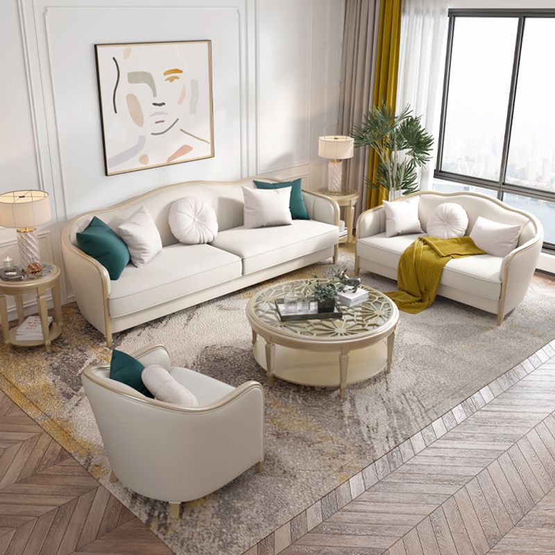 Canapé en coupe en section de linge tropical à bras inclinés pour le salon