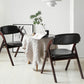Contemporary Wood Dining Chairs Open Back Dining Side Furniture in Matte Finish for Home