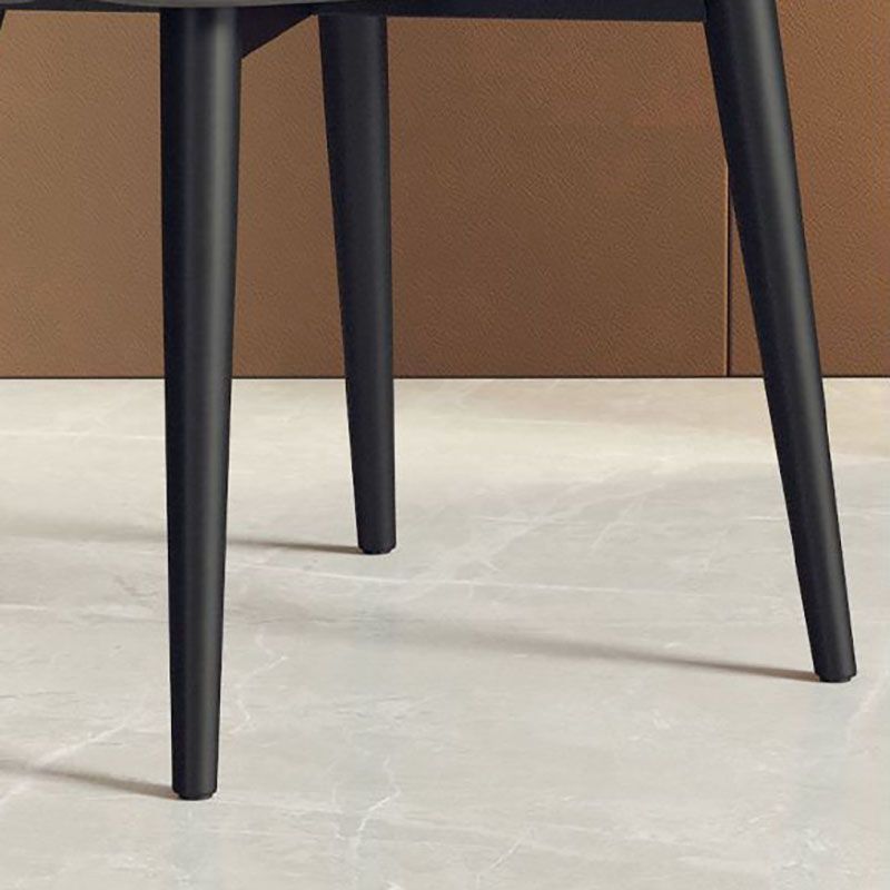 Nordic Style Leather Dining Chair Armless Metal Dining Room Chairs for Home Use Clearhalo ' kitchen&dining_furn' 'Dining Chairs' 'Dining Tables & Seating' 'dining_chair' 'furn' 'furn_dining_chair' 'Furniture' 'furniture_dining_chair' 'Kitchen & Dining Furniture' 'kitchen' 1200x1200_99250c80-ec12-4063-9248-a0a1ed3efbae