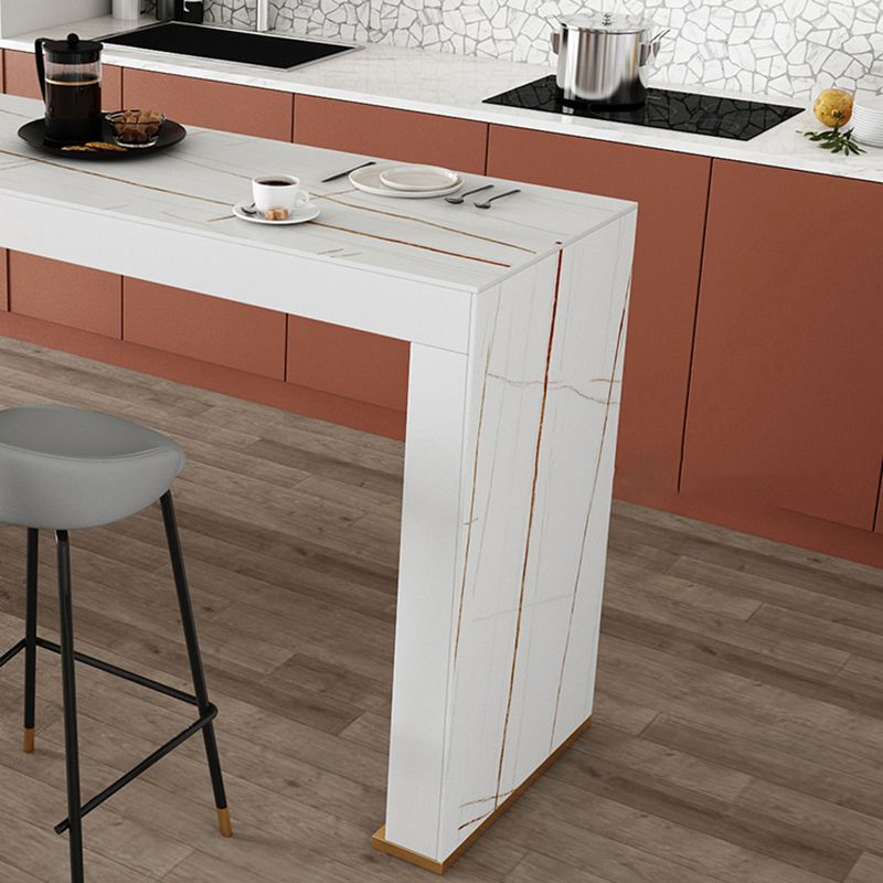 Stone Bar Dining Table Modern Bar Table with Double Pedestal Base for Dining Room Clearhalo 'Bar Furniture' 'Bar Tables' 'bar_tables' 'furn' 'furn_bar_tables' 'Furniture' 'furniture_bar_tables' 'Kitchen & Dining Furniture' 1200x1200_992641fd-441d-4b8d-9849-31493ab8aff4