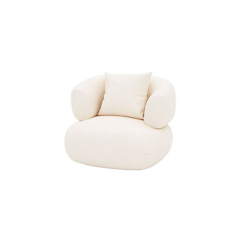 Wol witte smoking tuxedo arm bank hedendaagse standaard bank met strakke rug